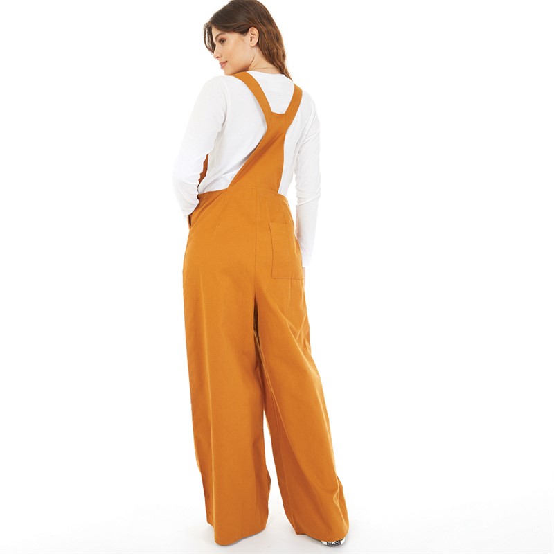 Topshop Womens Casual Jumpsuit Brown