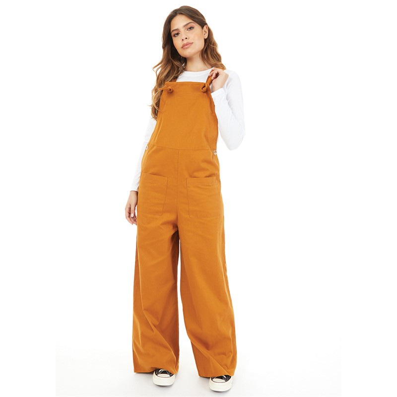 Topshop Womens Casual Jumpsuit Brown