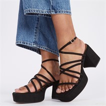 ASOS DESIGN Womens Hanon Platform Sandals Black