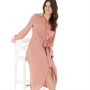ASOS DESIGN Womens Collared Wrap Midi Dress Pink