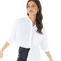 ASOS DESIGN Womens Long Sleeve Boyfriend Shirt White