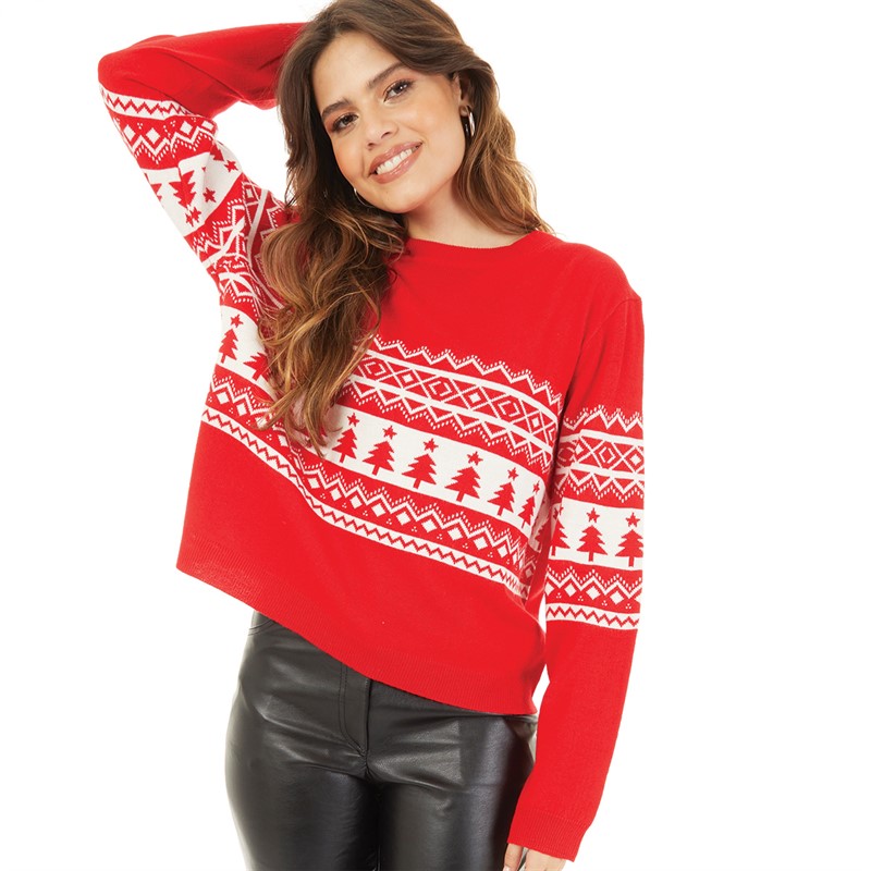 ASOS DESIGN Womens Christmas Jumper Red