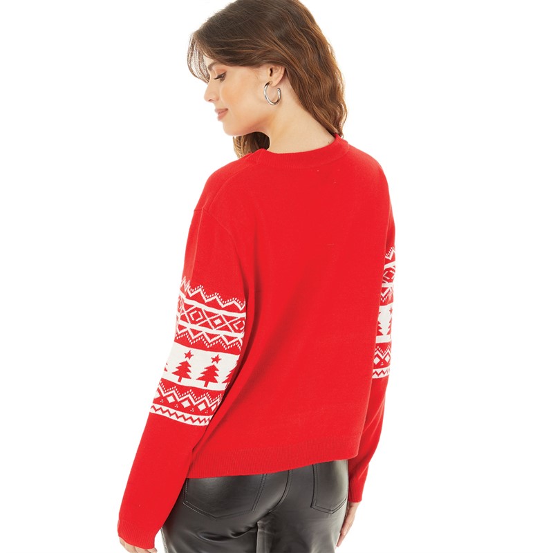 ASOS DESIGN Womens Christmas Jumper Red