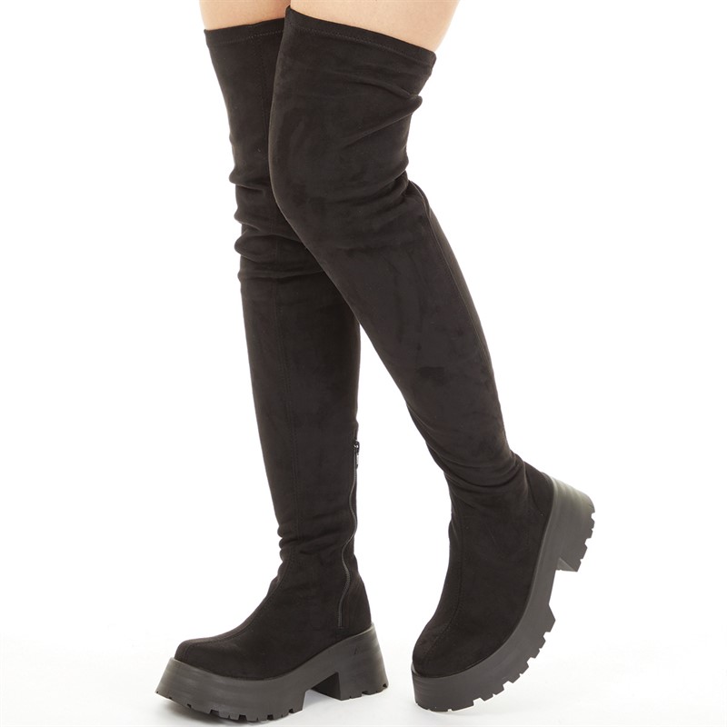 Buy ASOS DESIGN Womens Kingsley Over The Knee Boots Black