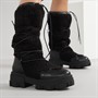 ASOS DESIGN Womens Casper Chunky Cold Weather Boots Black Borg