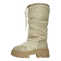 ASOS DESIGN Womens Casper Chunky Cold Weather Boots Beige Borg