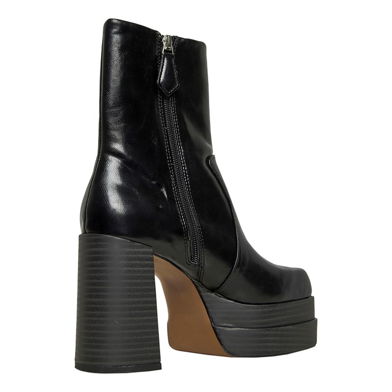 ASOS DESIGN Womens East High Heeled Platform Boots Black