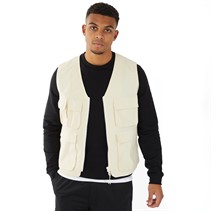 ASOS DESIGN Mens Utility Gilet With Pockets Blonde