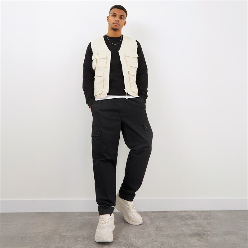 ASOS DESIGN Mens Utility Gilet With Pockets Blonde