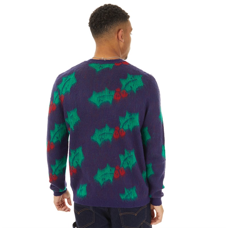 ASOS DESIGN Mens Fluffy Knitted Jumper Multi