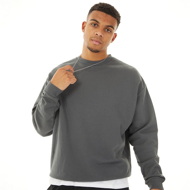 ASOS DESIGN Mens Oversized Sweatshirt Grey