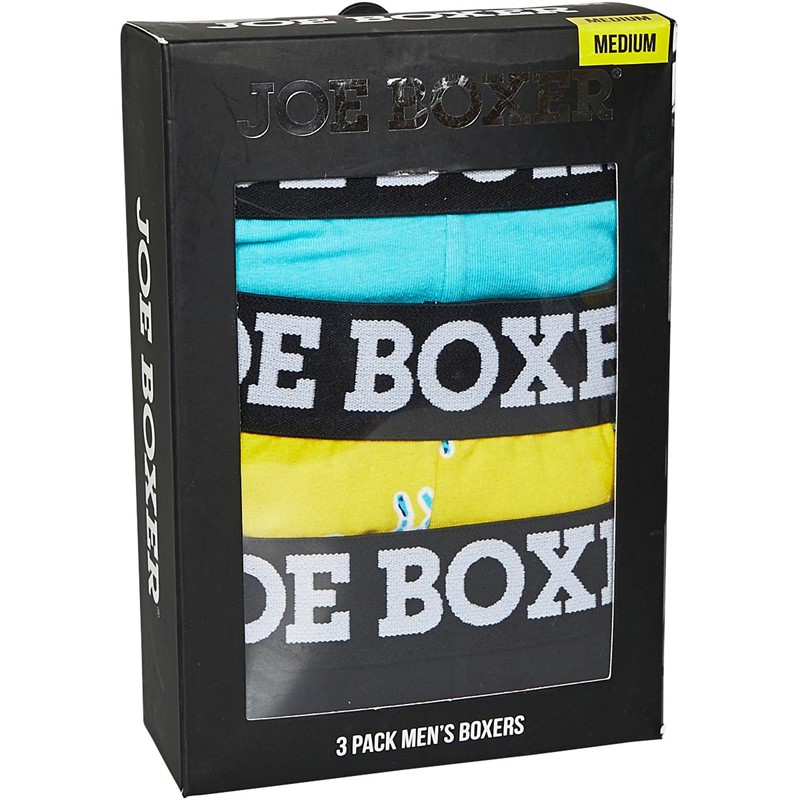 Joe Boxer Mens Three Pack Boxers Bright Bleu