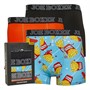 Joe Boxer Mens Three Pack Boxers Jet Black/AOP/Red