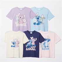 Lilo and Stitch Girls Five Pack T-Shirts Multi