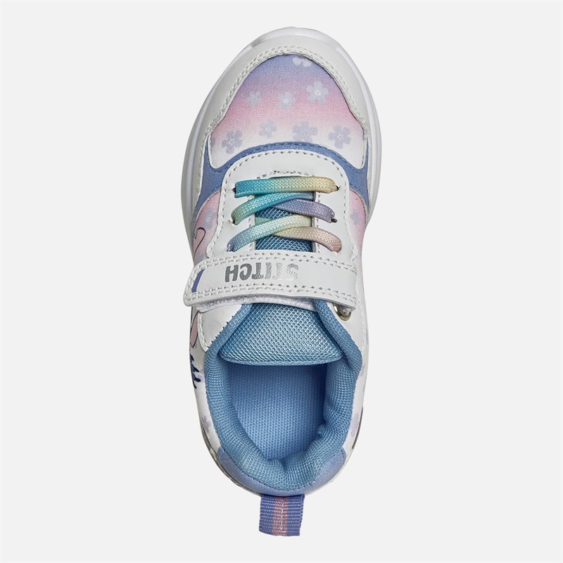 Lilo and Stitch Girls Stitch Sobat Light Up Trainers White/Multi