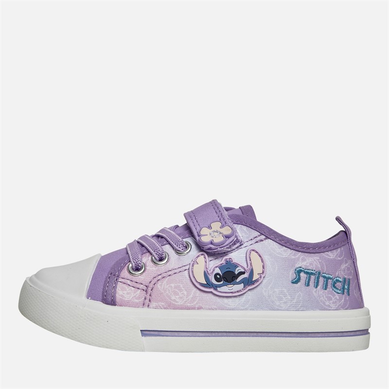 Lilo and Stitch Girls Stitch Canvas Pumps Lilac - Size 10K