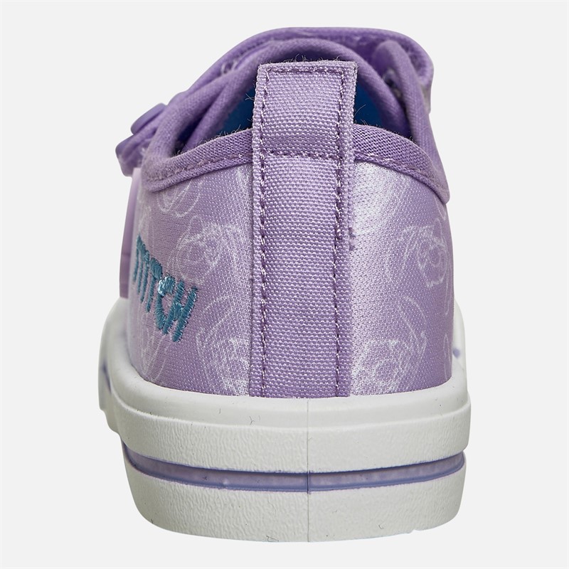 Lilo and Stitch Girls Stitch Canvas Pumps Lilac