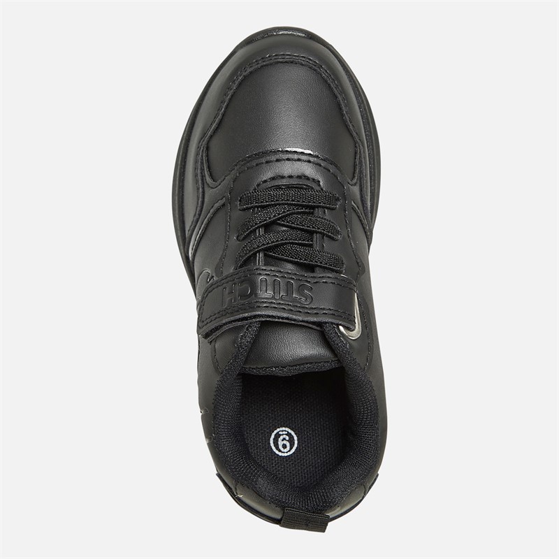 Lilo and Stitch Girls Light Up School Trainers Black