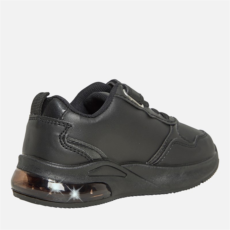 Lilo and Stitch Girls Light Up School Trainers Black