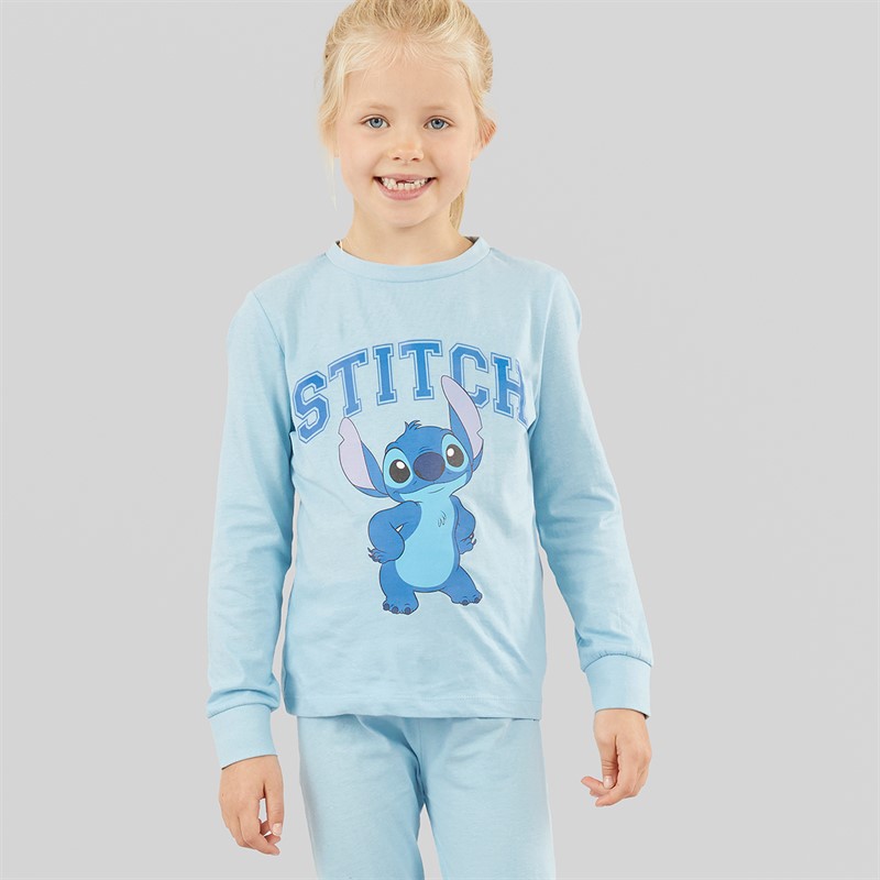 Lilo and Stitch Girls Pyjama Set Blue