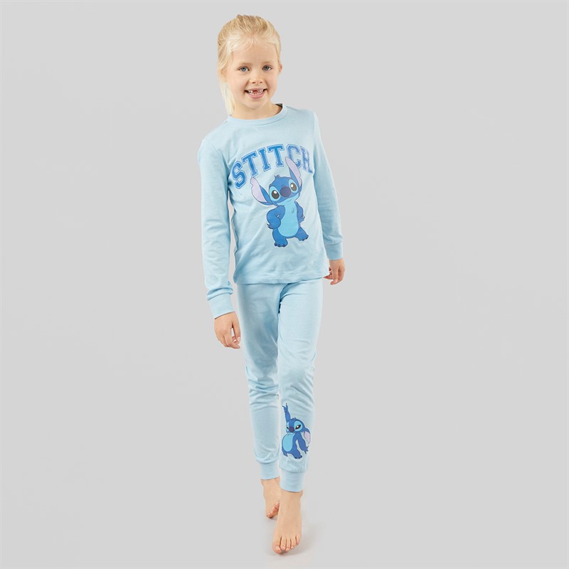 Lilo and Stitch Girls Pyjama Set Blue