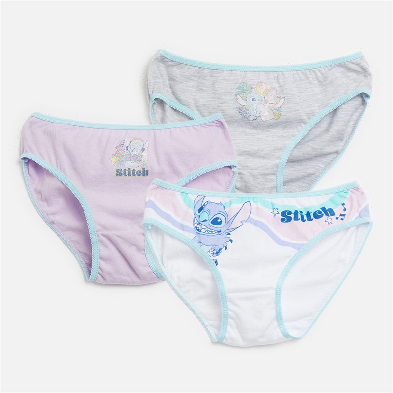 Lilo and Stitch Girls Three Pack Briefs Multi