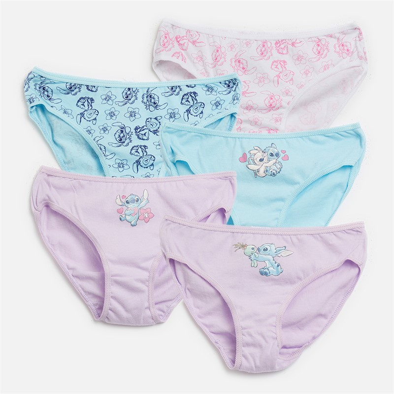 Lilo and Stitch Girls Five Pack Briefs Multi