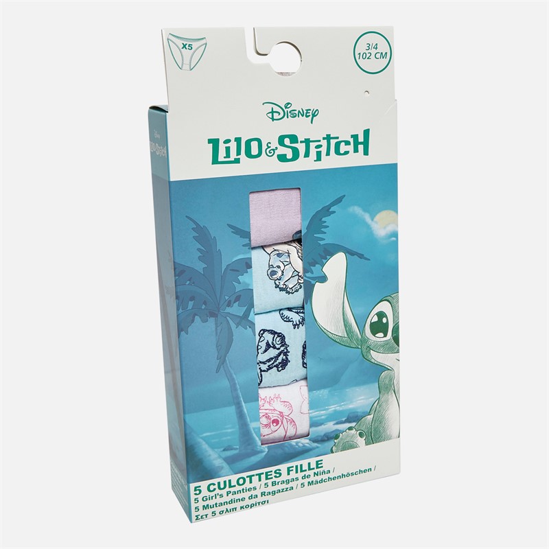Lilo and Stitch Girls Five Pack Briefs Multi