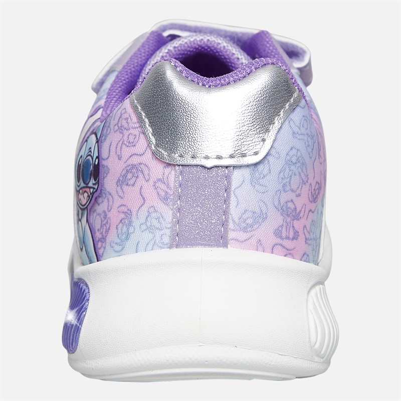 Lilo and Stitch Girls Troon Light Up Trainers Lilac