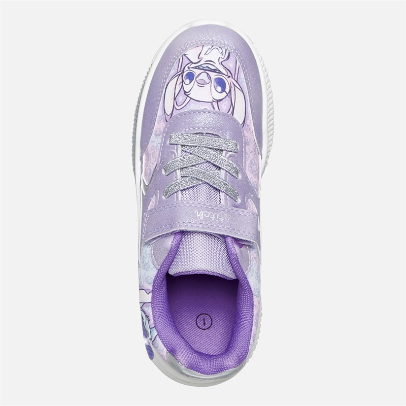 Lilo and Stitch Girls Troon Light Up Trainers Lilac