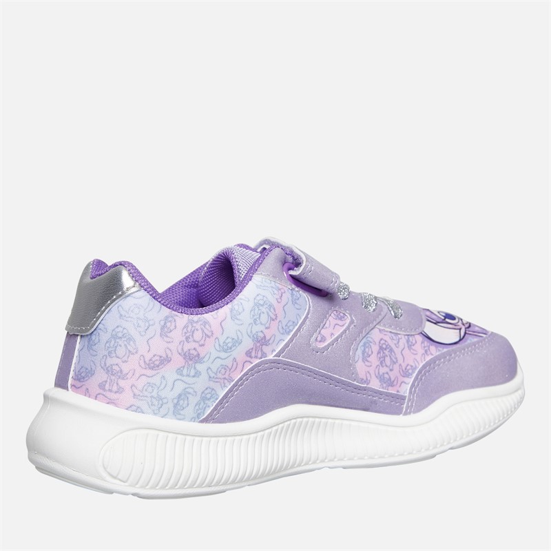 Lilo and Stitch Girls Troon Light Up Trainers Lilac