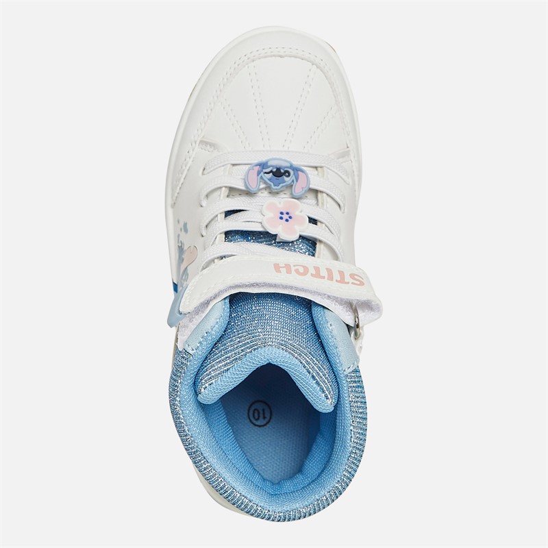 Lilo and Stitch Girls Stitch Hi-Top Trainers White/Multi