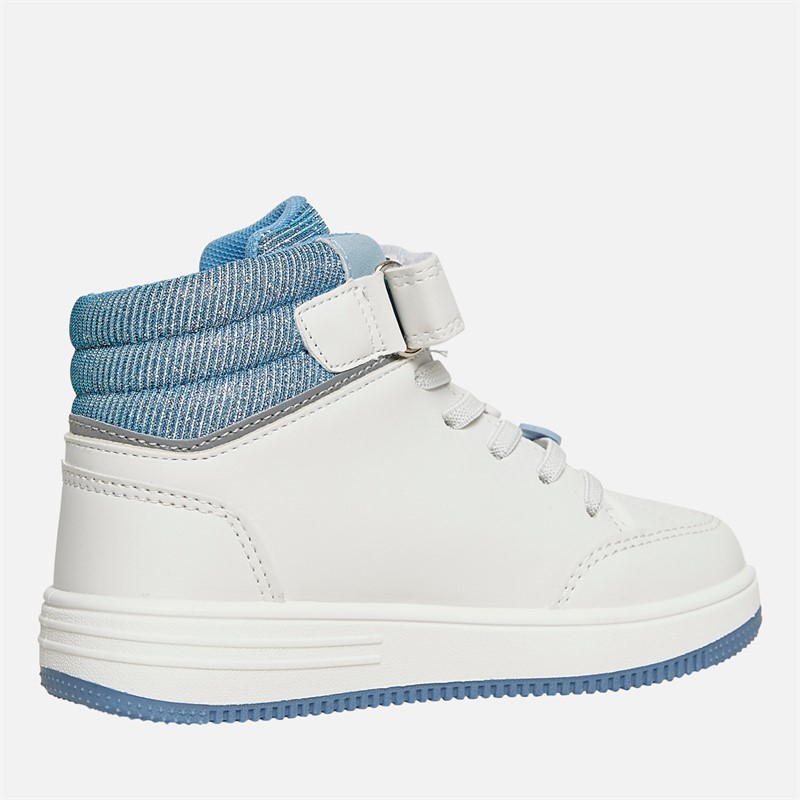 Lilo and Stitch Girls Stitch Hi-Top Trainers White/Multi