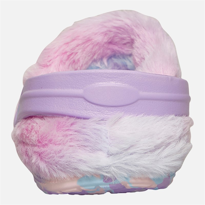 Lilo and Stitch Infant Girls Sligo Fur Lined Clogs Lilac/Multi