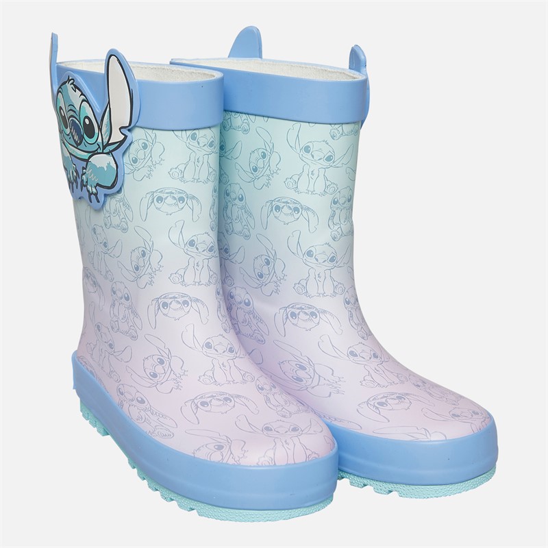 Lilo and Stitch Girls Stitch Hanley Wellies Lilac/Multi