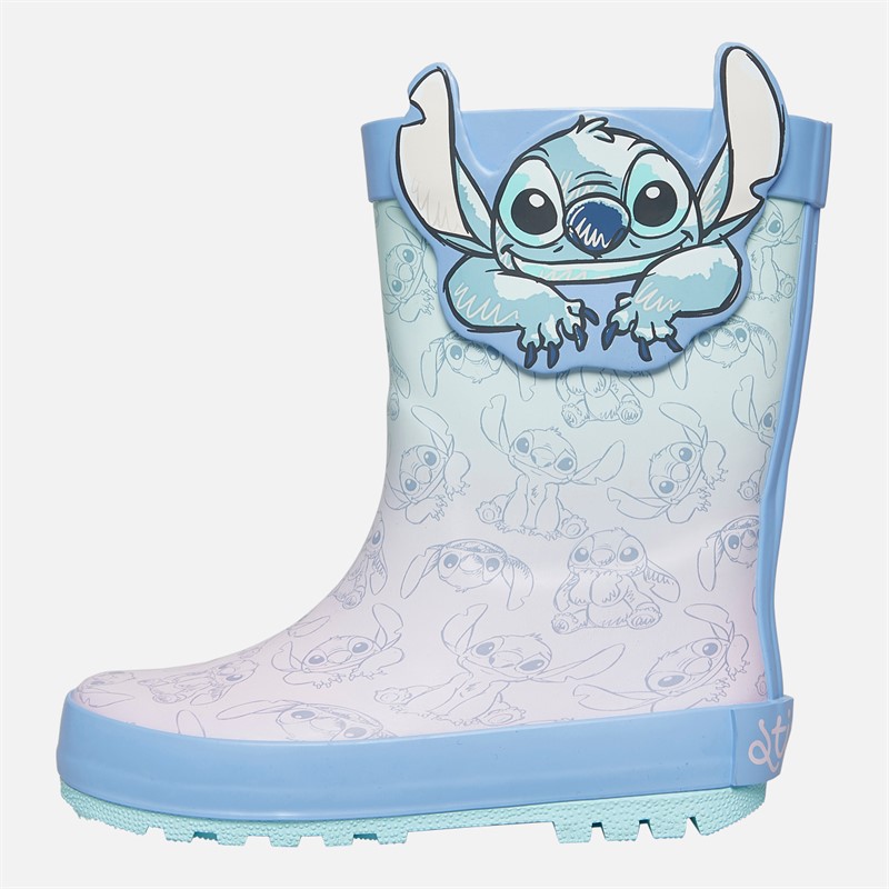 Lilo and Stitch Girls Stitch Hanley Wellies Lilac/Multi