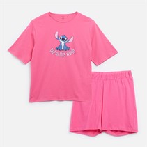 Lilo and Stitch Girls Kikki T-Shirt And Shorts Set Carmine Rose