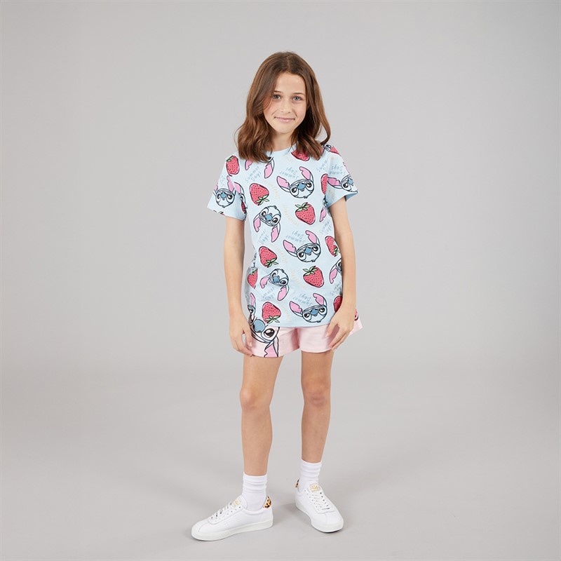 Disney Girls T-Shirt And Shorts Co-Ord Set Blue