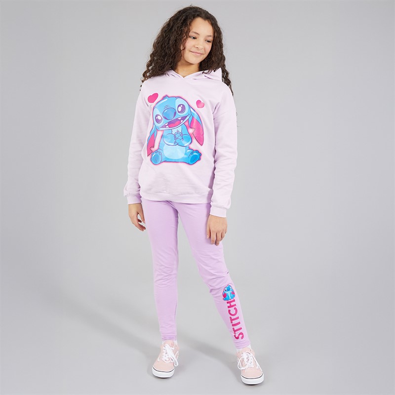 Disney Girls Hoodie And Leggings Co-Ord Set Purple