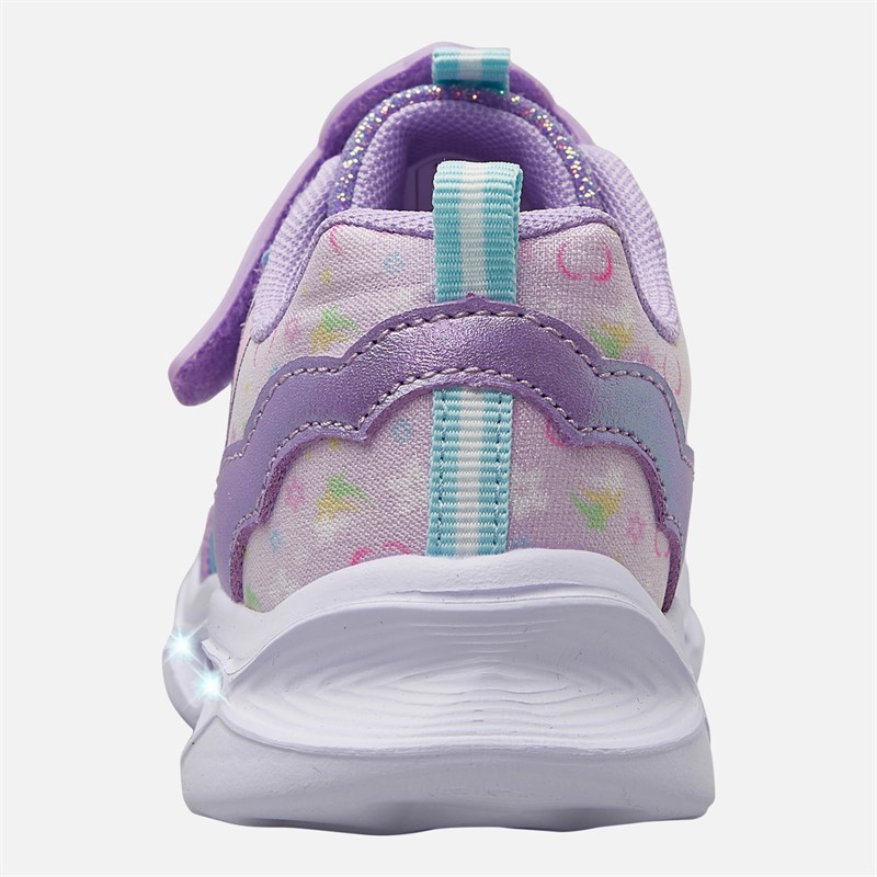 Lilo and Stitch Infant Girls Light Up Trainers Lilac