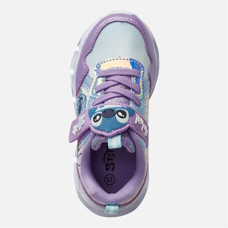Lilo and Stitch Infant Girls Light Up Trainers Lilac