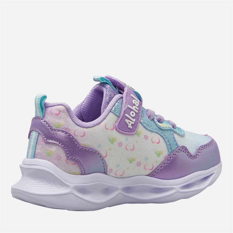 Lilo and Stitch Infant Girls Light Up Trainers Lilac