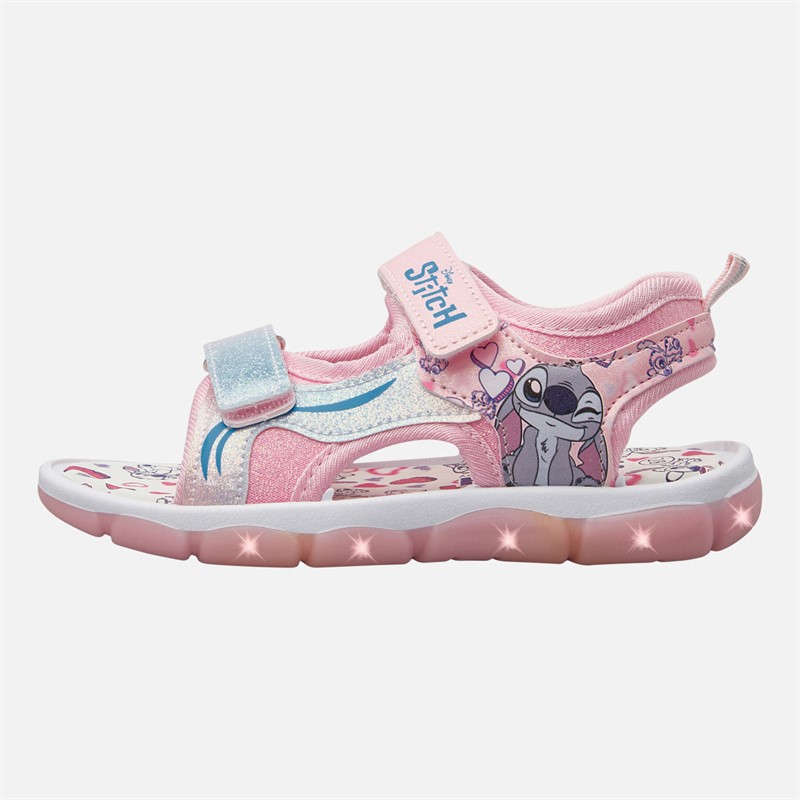 Lilo and Stitch Infant Girls Light Up Sandals Pink