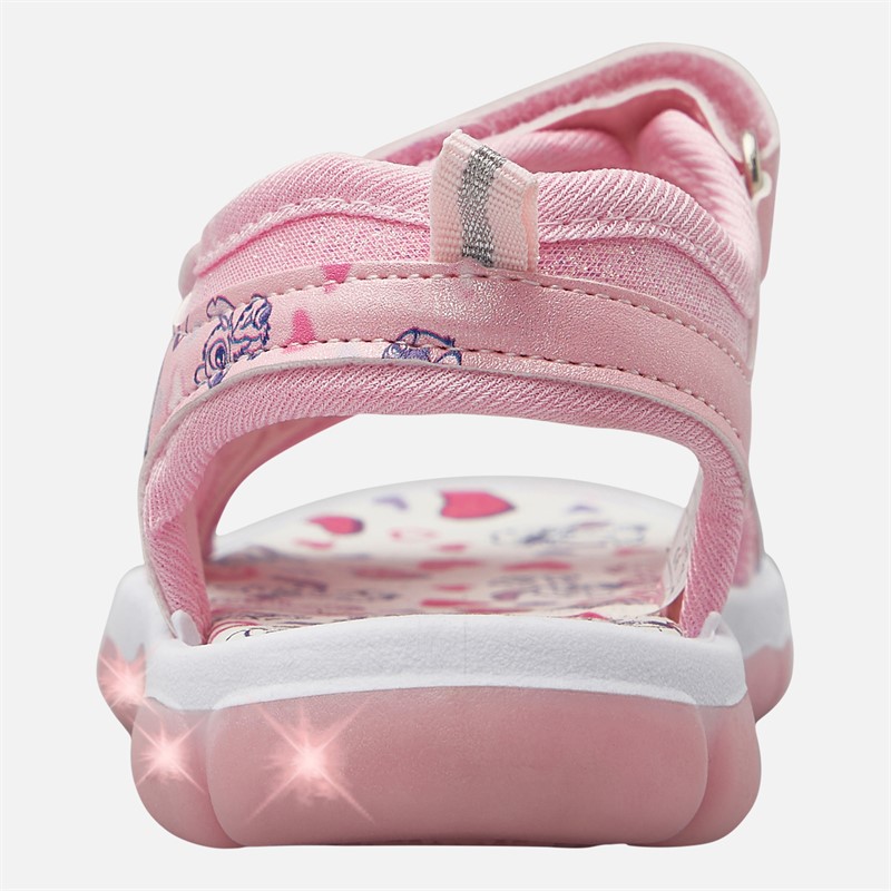 Lilo and Stitch Infant Girls Light Up Sandals Pink