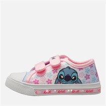 Lilo and Stitch Infant Girls Light Up Canvas Trainers Pink
