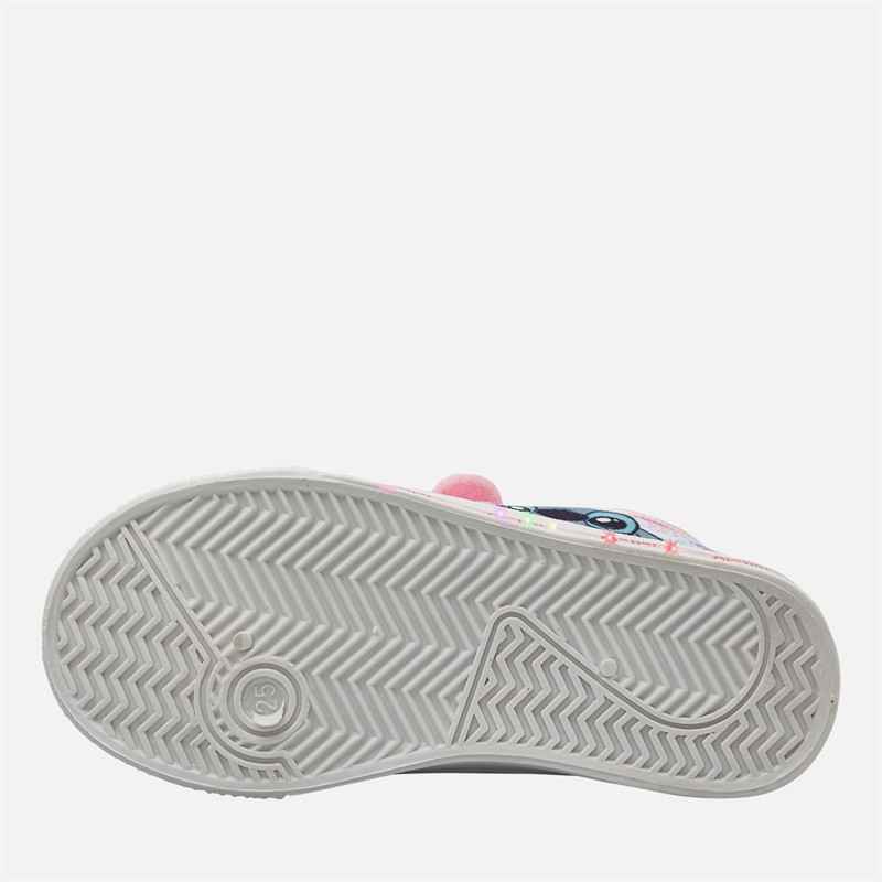 Lilo and Stitch Infant Girls Light Up Canvas Trainers Pink