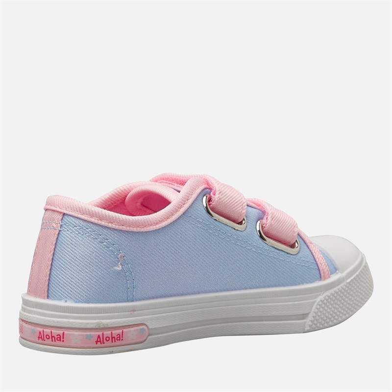 Lilo and Stitch Infant Girls Light Up Canvas Trainers Pink