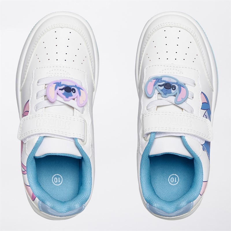 Lilo and Stitch Infant Girls Cupsole Trainers White/Multi