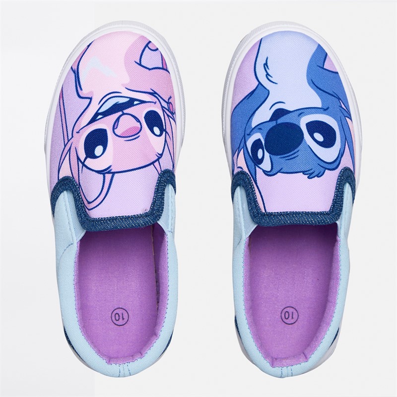 Lilo and Stitch Infant Girls Slip On Canvas Pumps Lilac/Multi