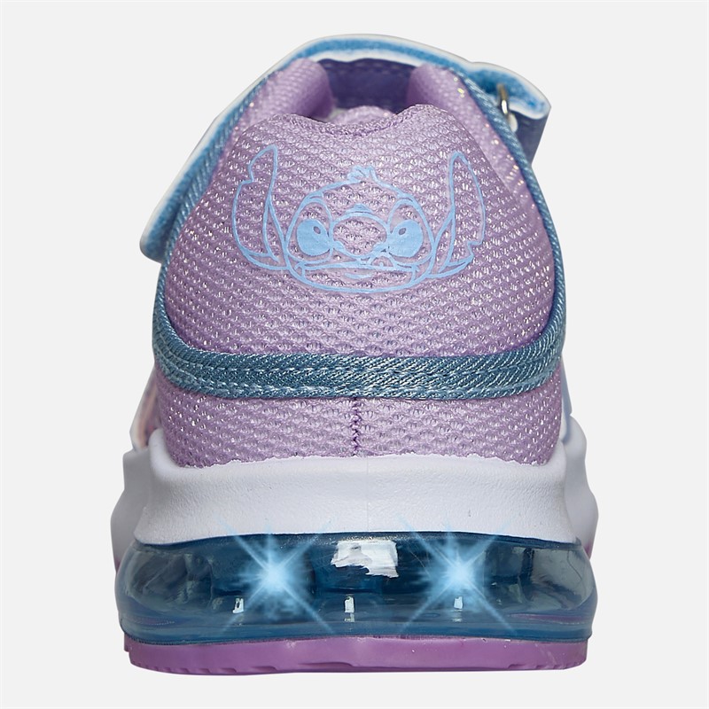Lilo and Stitch Girls Stitch Light Up Trainers Lilac/Multi